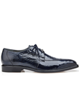Navy Genuine Ostrich Leg Siena Shoe | Belvedere Shoes Fall Collection | Sams Tailoring