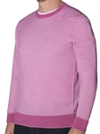 Robert Talbott Pink Merino Wool Powell-crew Neck Sweater (Classic Fit) LS781-06 | Sam's Tailoring Fine Men's Clothing