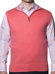 Robert talbott Solid Pink Mason 1/4 Zip Knit Vest PS746-04| Sam's Tailoring Fine Men's Clothing