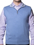 Robert talbott Solid Turquoise Mason 1/4 Zip Knit Vest PS746-02| Sam's Tailoring Fine Men's Clothing