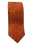 Robert Talbott Copper with Geometric Pattern 7 Fold Sudbury Tie 321123-16|Sam's Tailoring Fine Men's Clothing