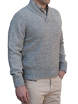 Robert Talbott Grey SEACLIFF II-SHAWL COLLAR Chevron pattern Sweater LS721-02|Sam's Tailoring Fine Men's Clothing