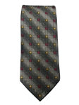 Robert Talbott Grey Studio Stripe 7 Fold Sudbury Tie with Geometric Pattern 321123-38|Sam's Tailoring Fine Men's Clothing