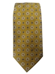 Robert Talbott Yellow, White, Blue Geometric Pattern 7 Fold Sudbury Tie 321123-41|Sam's Tailoring Fine Men's Clothing