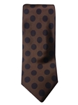 Robert Talbott Brown With Dark Brown Polka Dots Pattern Estate Ambassador Tie 321123-45|Sam's Tailoring Fine Men's Clothing