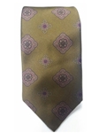 Robert Talbott Moss With Peach Floral Pattern Estate Ambassador Tie 321123-47|Sam's Tailoring Fine Men's Clothing