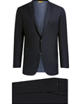 Navy Minicheck Super 130s Fabric Traveler Men Suit | Hickey Freeman Suit's Collection | Sam's Tailoring Fine Men Clothing