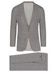 Black/White Plaid Tasmanian Stretch Wool Fall Suit | Hickey Freeman Suit's Collection | Sam's Tailoring Fine Men Clothing