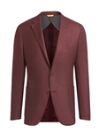 Burgundy Touch of Silk Weightless Patch Pockets Jacket | Hickey Freeman Jackets Collection | Sam's Tailoring Fine Men Clothing