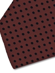 Wine With Black Dots Sartorial Silk Tie | Italo Ferretti Spring Summer Collection | Sam's Tailoring