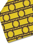 Yellow, Navy & Brown Sartorial Silk Tie | Italo Ferretti Fine Ties Collection | Sam's Tailoring