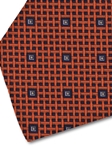 Navy and Orange Sartorial Silk Tie | Italo Ferretti Fine Ties Collection | Sam's Tailoring