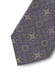 Lilac and Gold Patterned Tailored Silk Tie | Italo Ferretti Fine Ties Collection | Sam's Tailoring