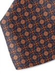 Orange, Black & Blue Sartorial Silk Tie | Italo Ferretti Ties Collection | Sam's Tailoring Fine Men Clothing