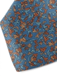 Orange and Blue Sky Sartorial Silk Tie | Italo Ferretti Ties Collection | Sam's Tailoring Fine Men Clothing