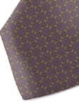 Lavender and Tan Floral Sartorial Silk Tie | Italo Ferretti Ties Collection | Sam's Tailoring Fine Men Clothing
