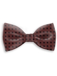 Wine With Black Dots Sartorial Handmade Silk Bow Tie | Bow Ties Collection | Sam's Tailoring Fine Men Clothing