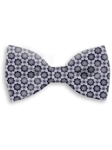 Grey & Black Floral Sartorial Handmade Silk Bow Tie | Bow Ties Collection | Sam's Tailoring Fine Men Clothing