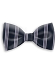 Navy and Gray Sartorial Handmade Silk Bow Tie | Bow Ties Collection | Sam's Tailoring Fine Men Clothing