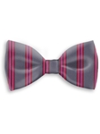 Gray, Pink & Black Sartorial Handmade Silk Bow Tie | Bow Ties Collection | Sam's Tailoring Fine Men Clothing