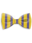 Yellow & Sky Blue Sartorial Handmade Silk Bow Tie | Bow Ties Collection | Sam's Tailoring Fine Men Clothing