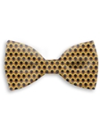 Yellow With Black Sartorial Handmade Silk Bow Tie | Bow Ties Collection | Sam's Tailoring Fine Men Clothing