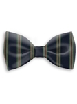 Navy, Green & Tan Sartorial Handmade Silk Bow Tie | Bow Ties Collection | Sam's Tailoring Fine Men Clothing