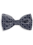 Navy and Grey Sartorial Handmade Silk Bow Tie | Bow Ties Collection | Sam's Tailoring Fine Men Clothing