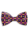 Navy, Violet & Orange Sartorial Handmade Silk Bow Tie | Bow Ties Collection | Sam's Tailoring Fine Men Clothing