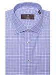 Blue, Black & Sky Plaid Estate Sutter Classic Dress Shirt | Dress Shirts Collection | Sam's Tailoring Fine Men Clothing