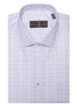 Blue, White & Lavender Plaid Sutter Classic Dress Shirt | Dress Shirts Collection | Sam's Tailoring Fine Men Clothing