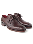 Brown Genuine Ostrich Derby Men's Shoe| Fine Men Derby Shoes | Sam's Tailoring Fine Men Clothing