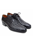 Black Crocodile Embossed Calfskin Derby Shoe| Fine Men Derby Shoes | Sam's Tailoring Fine Men Clothing