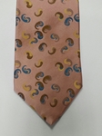 Pale Brown With Paisley Design Silk Tie | Jane Barnes Silk Ties | Sam's Tailoring Fine Men's Clothing