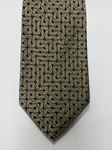 Black and Light Green Geometric Silk Tie | Jane Barnes Silk Ties | Sam's Tailoring Fine Men's Clothing