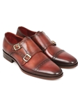 Light Brown & Camel Double Monkstraps Men's Shoe | Handmade Monk Straps Shoes | Sam's Tailoring Fine Men Clothing