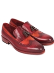 Bordeaux & Tobacco Kiltie Tassel Loafer | handmade Men Loafers | Sam's Tailoring Fine Men's Clothing