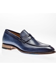 Deep Blue Baby Calf Leather Amberes Loafer | Jose Real Shoes Collection | Sam's Tailoring Fine Men Clothing