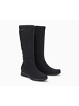 Black Synthetic Lining Stretchable Zipper Boot | Women Boots Collection | Sam's Tailoring