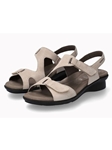 Grey Hook & Loop Fastener Nubuck Classic Sandal | Women's Classic Sandals | Sams Tailoring