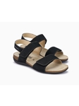 Black Nubuck Cork Footbed Women's Sandal | Women Cork Footbed Sandals | Sam's Tailoring