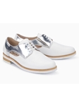 White/Silver Leather With Mirror Effect Women Shoe | Women's Flat Shoes | Sams Tailoring