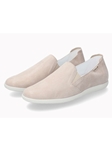 Light Taupe Nubuck Grain Leather Flat Shoe | Women's Flat Shoes | Sams Tailoring