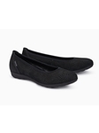 Black Nubuck Leather Lining Flat Women's Shoe | Women's Flat Shoes | Sams Tailoring