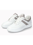 White Leather Smooth Laces Women Sneaker | Mephisto Women's Sneakers Collection | Sams Tailoring