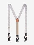 Grey William Polka Dot Silk Convertible Brace | Trafalgar Braces Collection | Sams Tailoring Fine Men Clothing