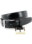 Black Alligator Grain Embossed Calfskin Belt | Torino Leather Belts | Sam's Tailoring Fine Men Clothing