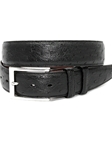 Black Genuine South African Ostrich Belt | Torino Leather Exotic Belts | Sam's Tailoring Fine Men Clothing