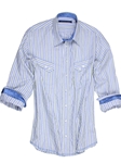 Blue & Green Singapore Long Sleeves Big & Tall Shirt | Georg Roth Big & Tall Shirts | Sams Tailoring Fine Mens Clothing