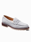 Light Gray Suede With White Sole Womens Loafer | Samuel Hubbard Women Shoes | Sam's Tailoring Fine Men Clothing